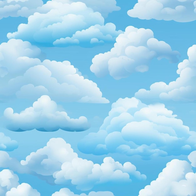Photo un fond homogène avec des nuages et un ciel bleu.