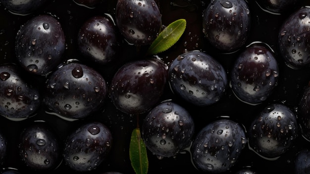 Fond horizontal de fruits frais Jabuticaba bio