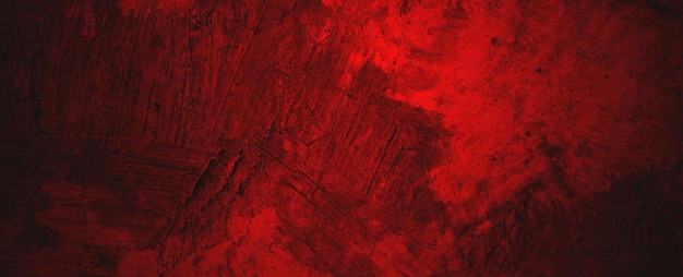 Fond d'horreur rouge et noir Texture de mur grunge rouge Fond grunge rouge foncé Texture de ciment d'horreur