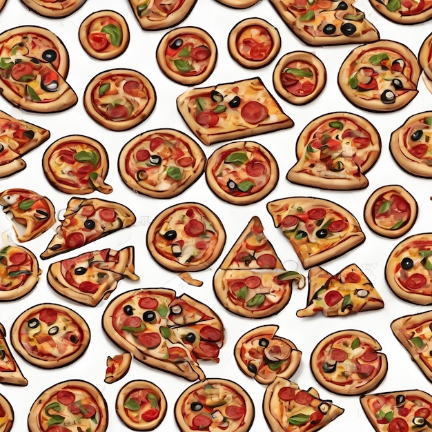 Le fond de l'icône de dessin animé de la pizza est très cool