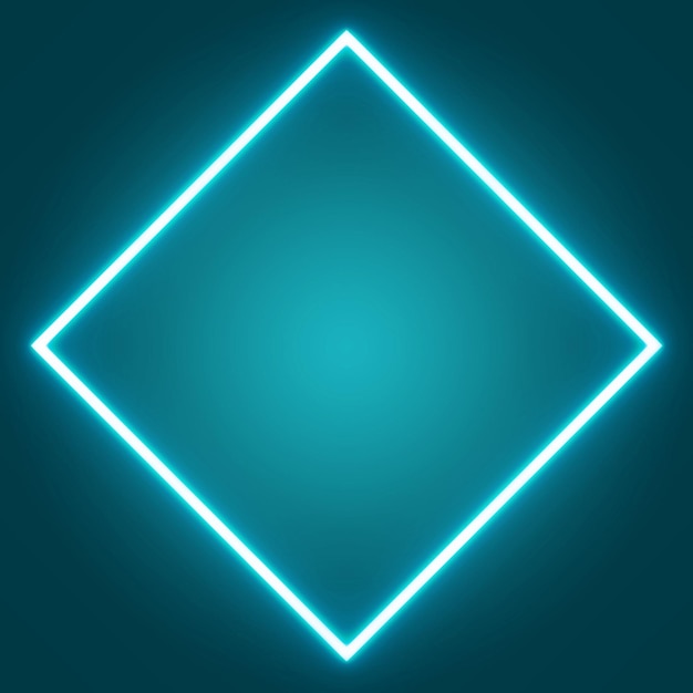 fond iight bleu néon, centre de texte de l'espace de fond rectangle néon