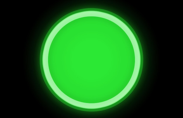 Fond d'illustration grand bouton lumineux vert