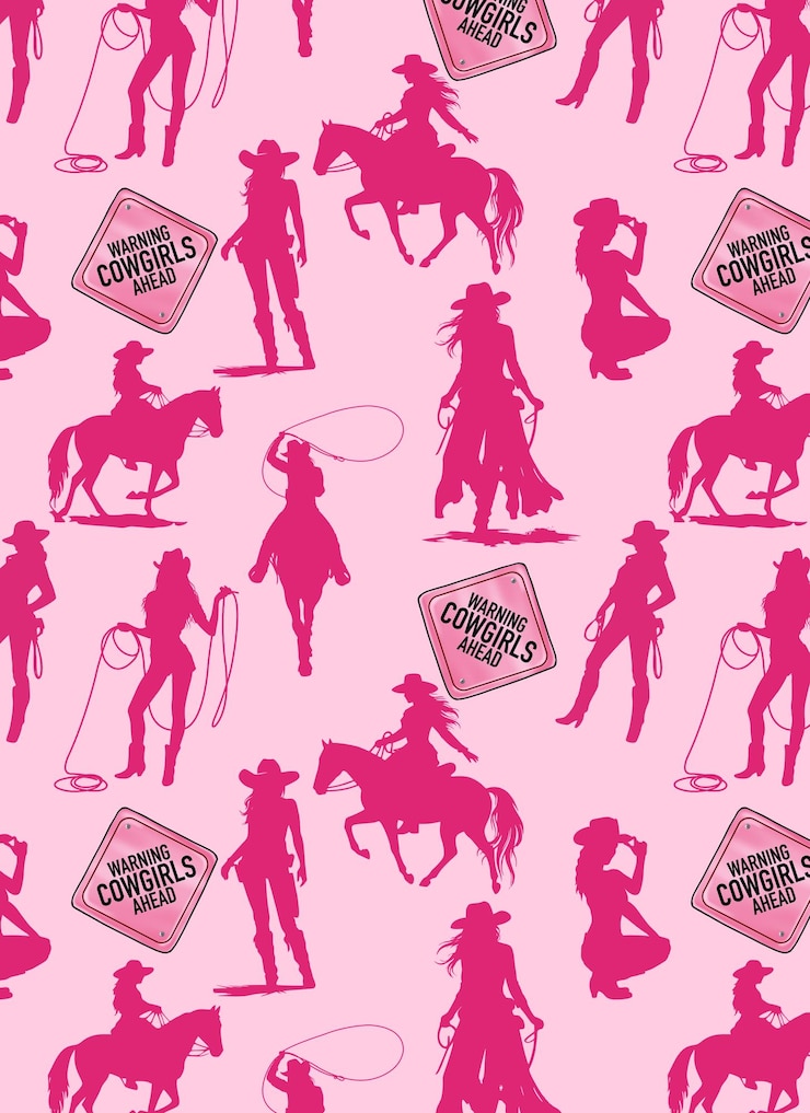 Photo le fond de l'image du paquet de papier pink cowgirl