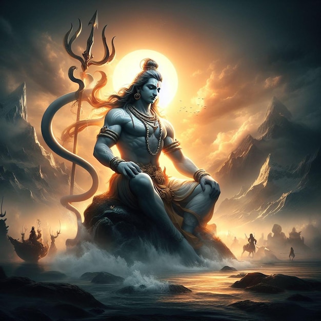 Le fond de l'image du Seigneur Mahadev Mahadeva