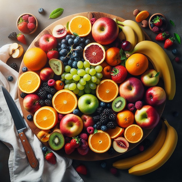 Fond d'image des fruits AI généré