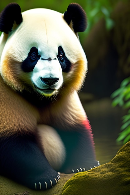 Fond d'image Panda généré Ai