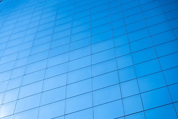 Fond De L'immeuble De Bureaux Fenêtre En Verre Bleu