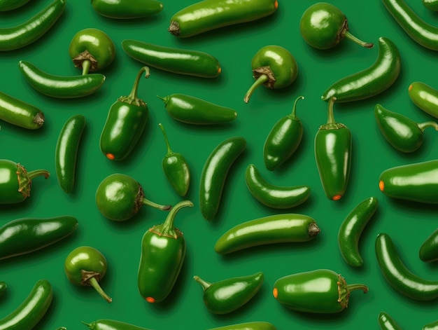 Fond de Jalapenos en tant qu'IA générative de tuiles transparentes