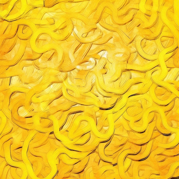 Un fond jaune avec un motif de lignes et de courbes.