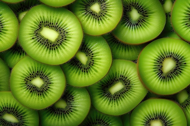 Fond de kiwis Gros plan de kiwis frais