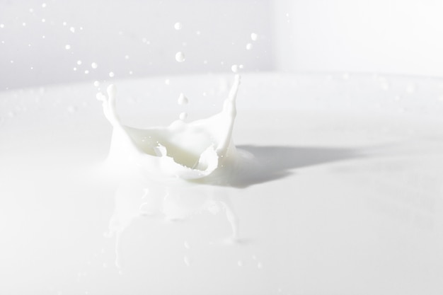 Photo fond de lait avec effet splash