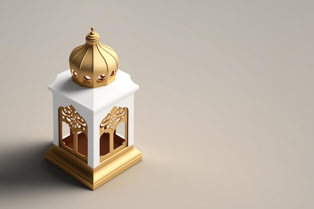 Fond de lanterne de mosquée de rendu 3D