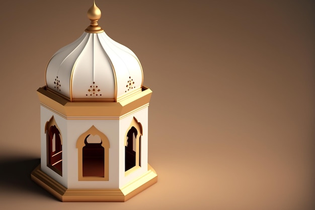 Fond de lanterne de mosquée de rendu 3D