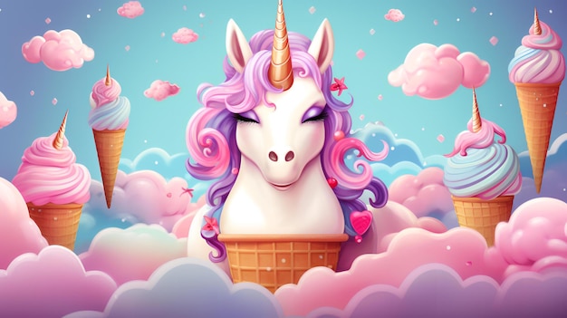 Fond de licorne mignon