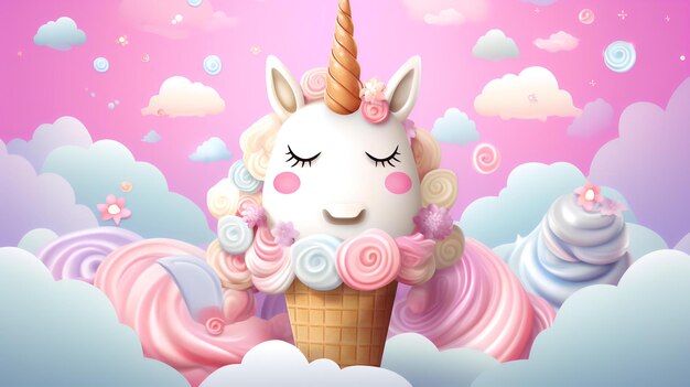 Fond de licorne mignon