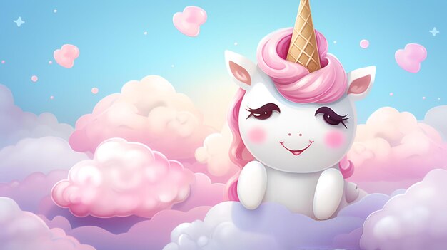 Fond de licorne mignon