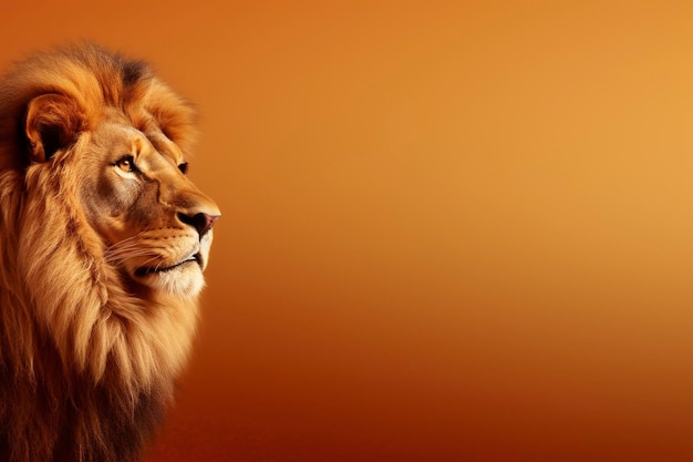 Fond de lion et espace vide pour le texte