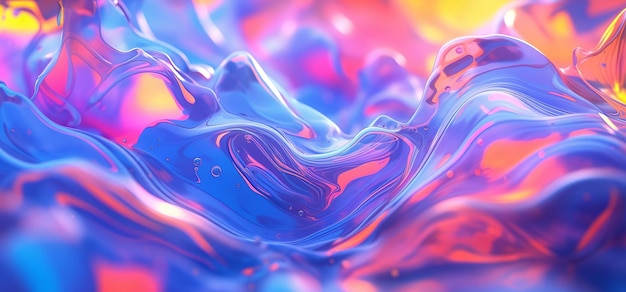 fond liquide lisse coloré fond d'art fluide fond d'art liquide couleur 3D abstrait