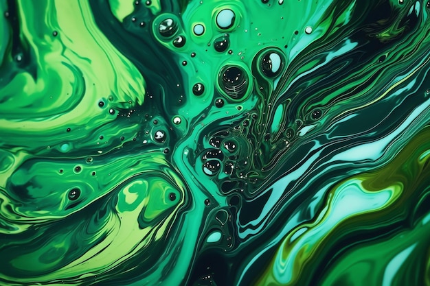 Un fond liquide vert et jaune