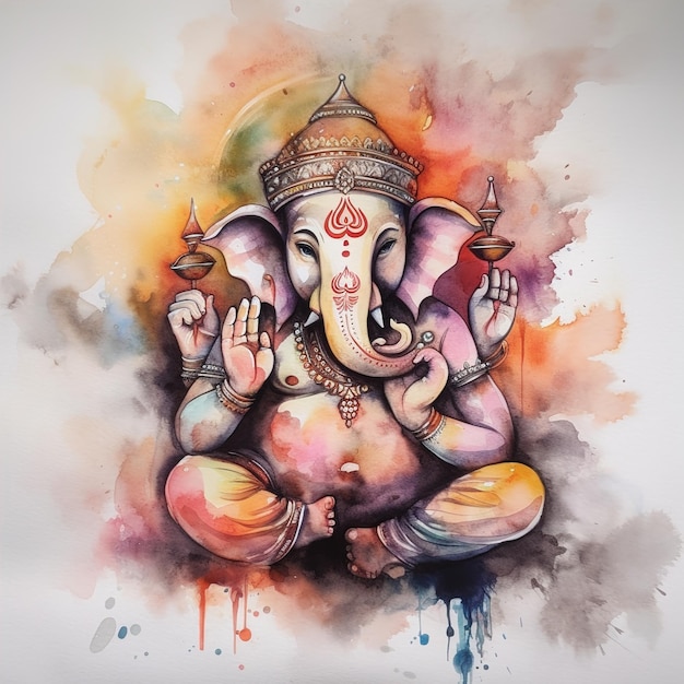 Fond de Lord Ganpati pour le festival de Ganesh Chaturthi en Indeillustration