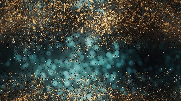 fond de lumières abstraites de paillettes or bleu et noir papier peint à motif sans couture défocalisé