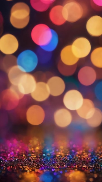 Fond de lumières bokeh défocalisé multicolore