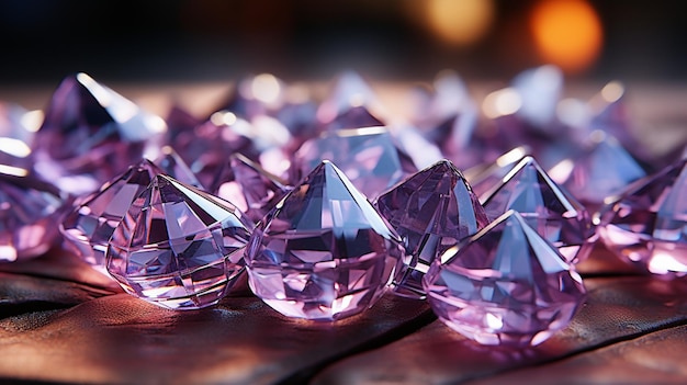 Un fond de luxe transparent et brillant en cristal de diamant