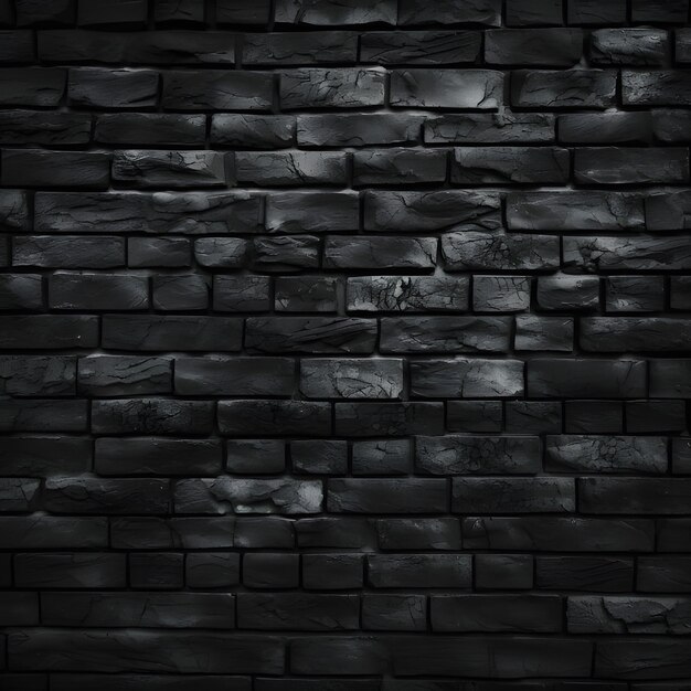 Photo fond de maçonnerie de mur de brique noire pour la conception