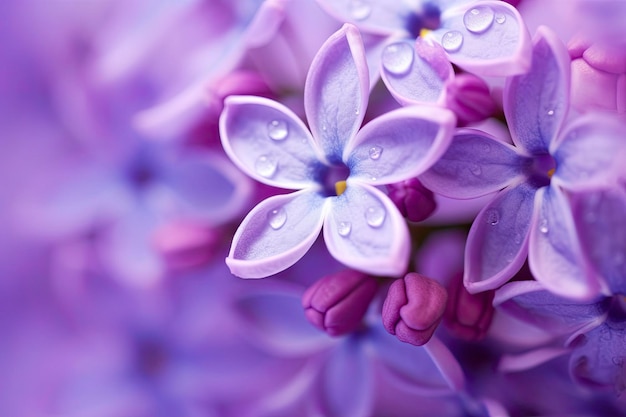 Fond macro de fleur de lilas avec espace de copie