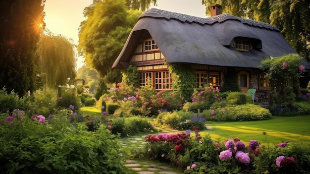 Fond de maison en bois naturel