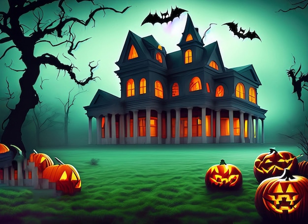Fond de maison de sorcière Halloween