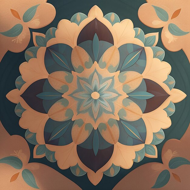 fond de mandala coloré avec une fleur au centre