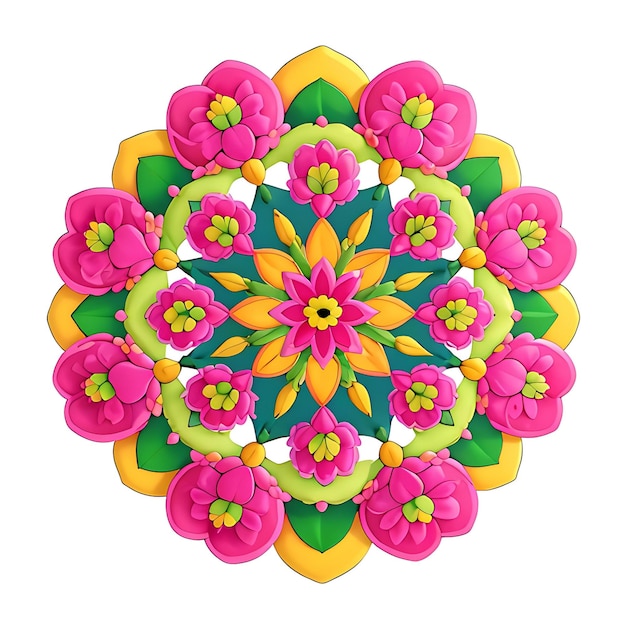 Photo fond de mandala de luxe avec fond blanc arabesque motif coloré génératif ai