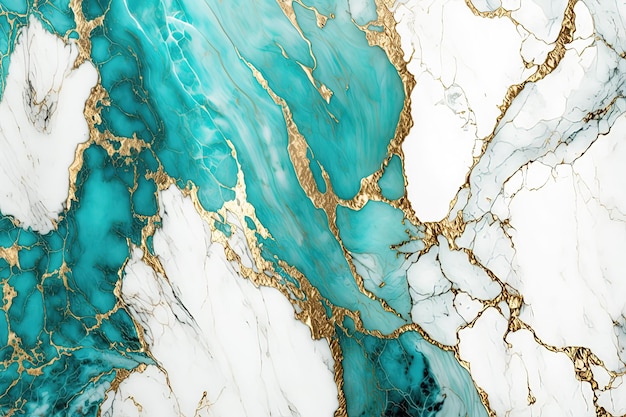 Fond de marbre blanc et or turquoise Texture de pierre de marbre de luxe Toile de fond d'invitation