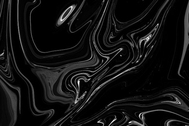 Fond de marbre liquide noir abstrait texture fluide art expérimental