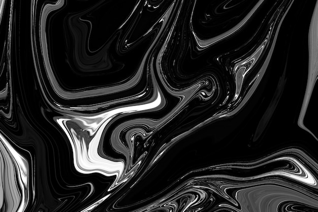 Fond de marbre liquide noir abstrait texture fluide art expérimental