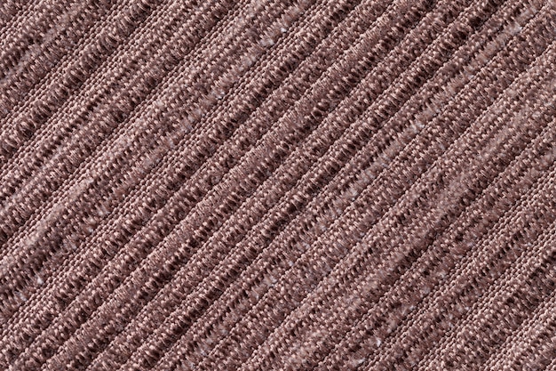 Fond marron d'une matière textile tricotée