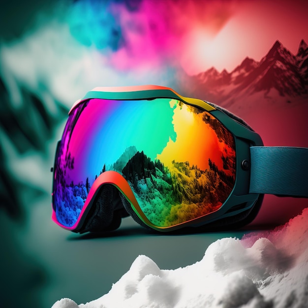 Fond de masque de ski coloré