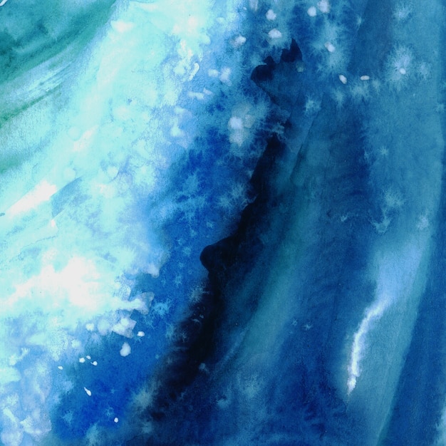 Fond de mer bleu aquarelle avec un espace pour le texte