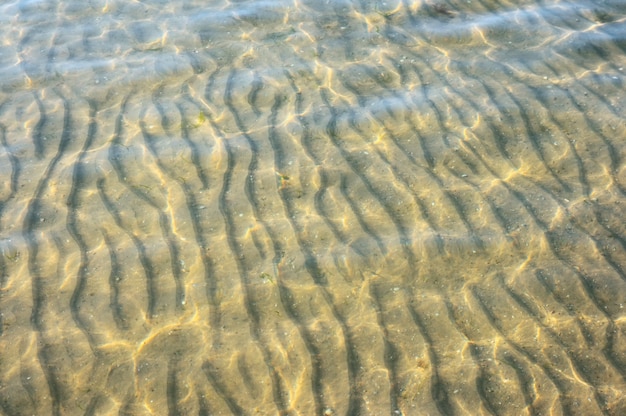 Fond de mer de sable dans l'eau