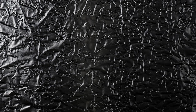 Fond métallique à texture de feuille noire