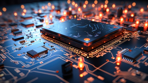 fond de microcircuit