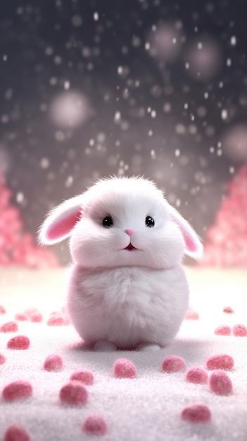 Fond mignon lapin de Pâques