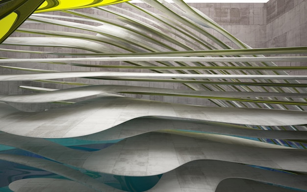 Fond minimaliste architectural abstrait Salle d'exposition contemporaine Béton moderne