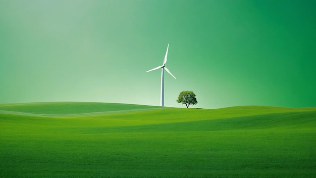 Photo fond minimaliste propre et lumineux sur le monde vert changement climatique énergie verte lumineux