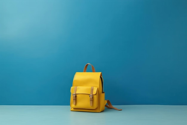 Fond minimaliste avec sac d'école Illustration AI GenerativexA