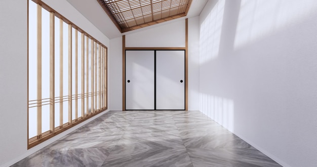 Fond minimaliste de salle vide intérieure, rendu 3D