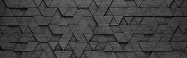 Fond de modèle 3D triangles noirs