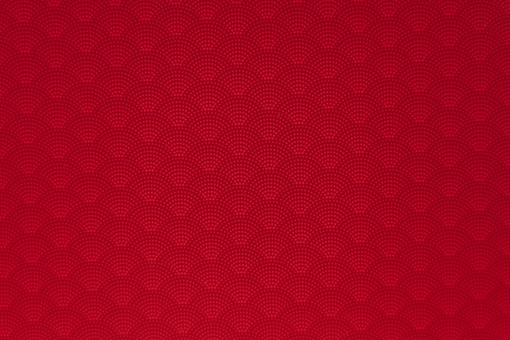Photo fond de modèle sans couture vague de style pointillé japonais rouge