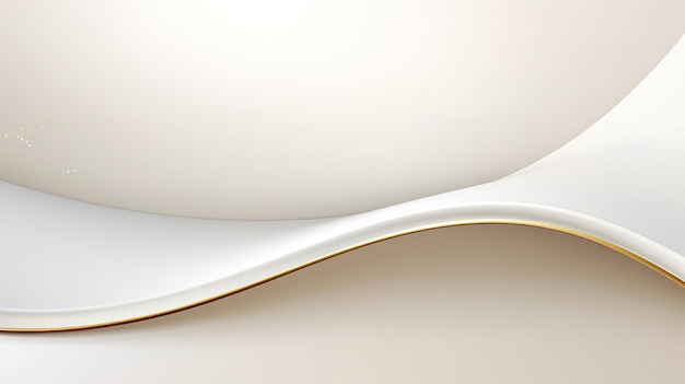 Un fond moderne et simple courbes d'or blanc lisse